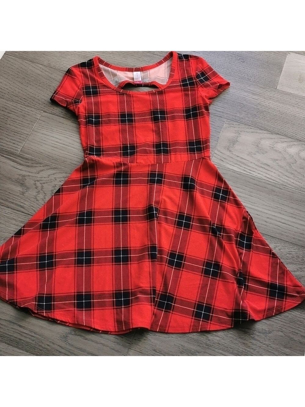 No Boundaries Plaid Festive Christmas Schoolgirl dress. Size M.